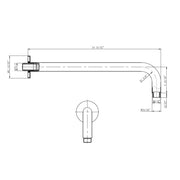 Metro 2-Way Hand Shower And Head Included Complete Shower Set - Wall Mount - 8" Brass/Matt Black