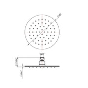 Metro 2-Way Hand Shower And Head Included Complete Shower Set - Wall Mount - 8" Brass/Matt Black