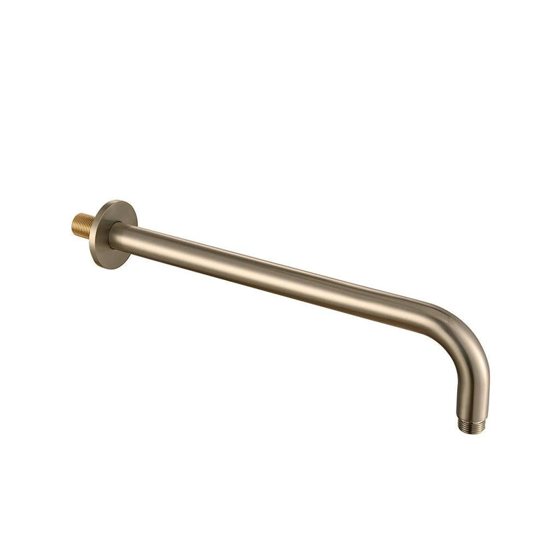 Metro Shower Arm - Wall Mount - 14" Brass/Polished Nickel