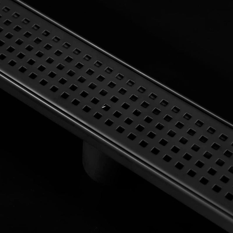 Shower Complements Linear Grid Shower Drain - Floor Mount - 24" Stainless Steel/Matt Black