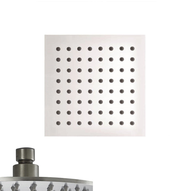 Devon Sharp Nozzles Shower Head - Wall Or Ceiling Mount - 8" Stainless Steel/Polished Stainless Steel