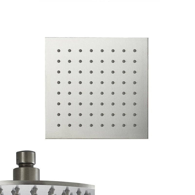 Devon Sharp Nozzles Shower Head - Wall Or Ceiling Mount - 8" Stainless Steel/Brushed Stainless Steel