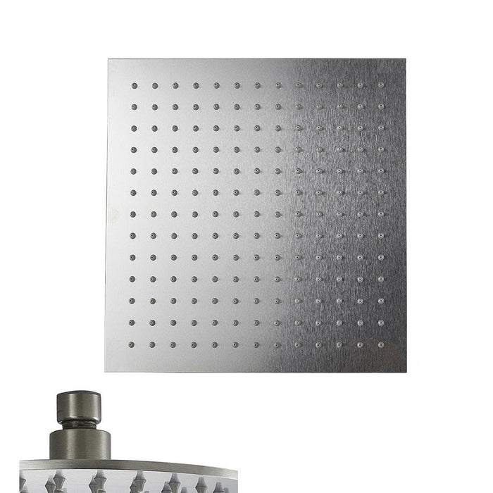 Devon Sharp Nozzles Shower Head - Wall Or Ceiling Mount - 12" Stainless Steel/Brushed Stainless Steel