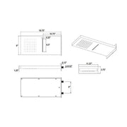 Devon Double Function Shower Head - Wall Mount - 10" Stainless Steel/Brushed Stainless Steel