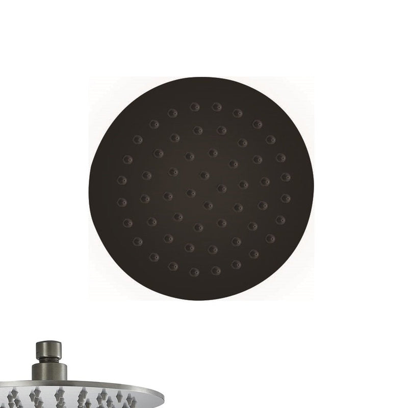 Metro Sharp Nozzles Shower Head - Wall Or Ceiling Mount - 8" Stainless Steel/Matt Black