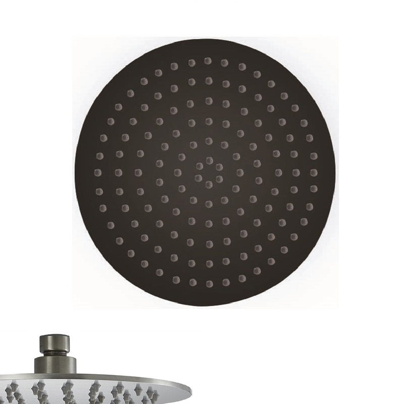 Metro Sharp Nozzles Shower Head - Wall Or Ceiling Mount - 12" Stainless Steel/Matt Black