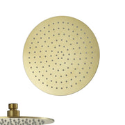 Metro Sharp Nozzles Shower Head - Wall Or Ceiling Mount - 12" Stainless Steel/Satin Brass