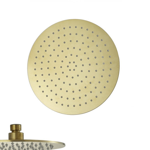 Metro Sharp Nozzles Shower Head - Wall Or Ceiling Mount - 12" Stainless Steel/Satin Brass
