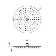 Metro Sharp Nozzles Shower Head - Wall Or Ceiling Mount - 12" Stainless Steel/Satin Brass