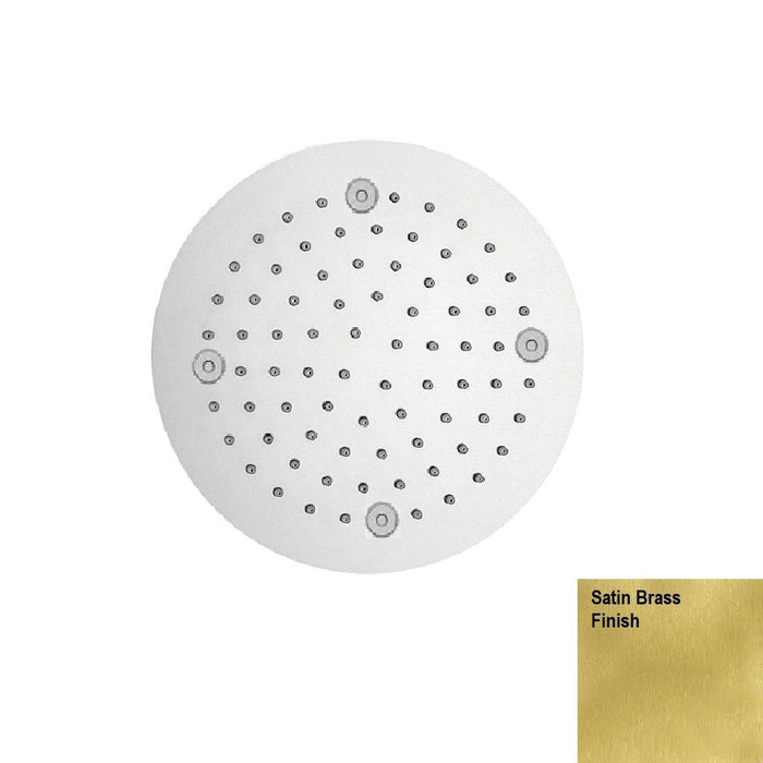 Metro Recessed Shower Head - Ceiling Mount - 12" Stainless Steel/Satin Brass