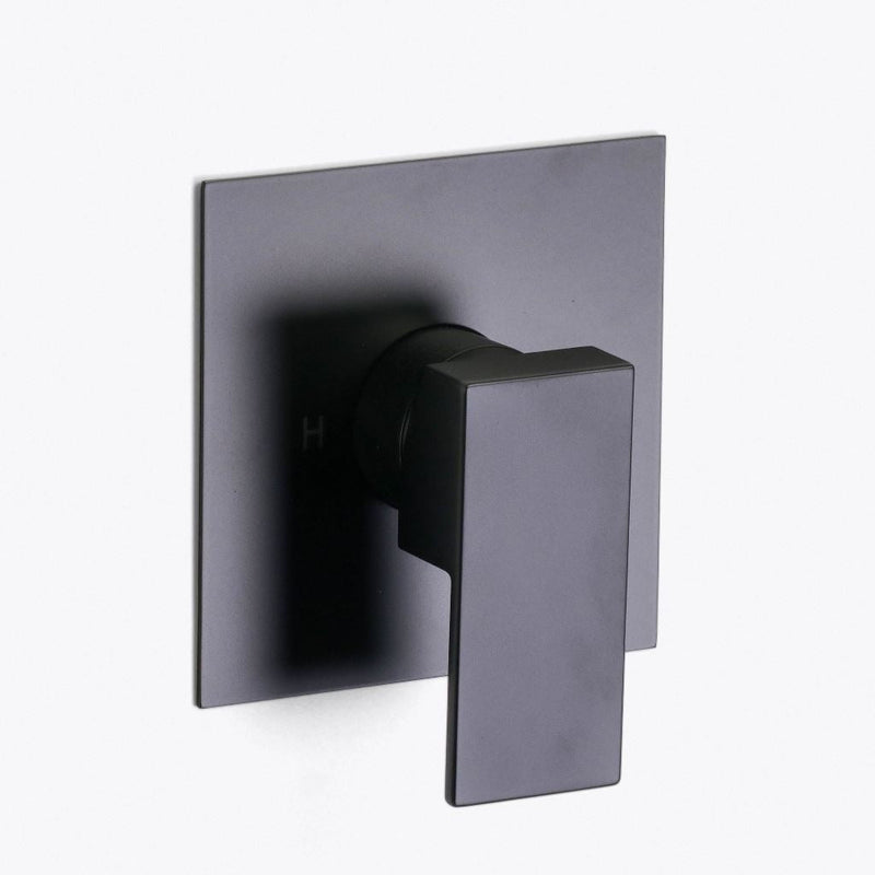 Devon 1 Way Pressure Balance Shower Mixer - Wall Mount - 6" Brass/Matt Black