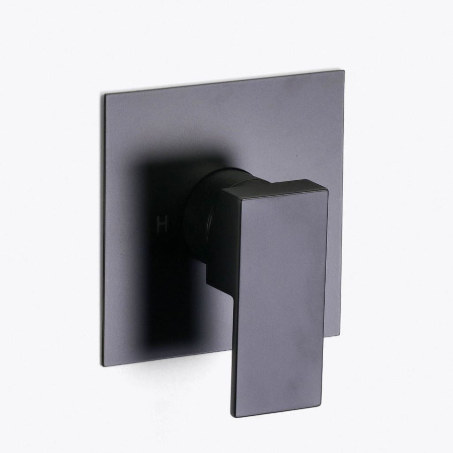 Devon 1 Way Pressure Balance Shower Mixer - Wall Mount - 6" Brass/Matt Black