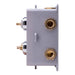 Devon Thermostatic 2-3 Way Shower Mixer - Wall Mount - 4" Brass/Brushed Nickel