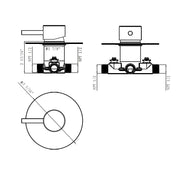 Metro 1 Way Pressure Balance Shower Mixer - Wall Mount - 1" Brass/Matt Black