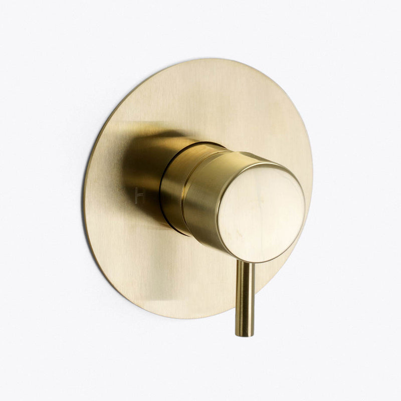 Metro 1 Way Pressure Balance Shower Mixer - Wall Mount - 6" Brass/Satin Brass