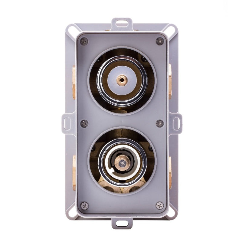 Metro Thermostatic 2-3 Way Shower Mixer - Wall Mount - 4" Brass/Matt Black