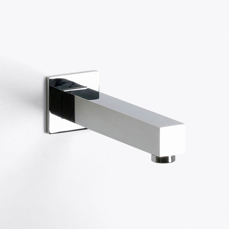 Devon Tub Spout - Wall Mount - 8" Brass/Polished Chrome