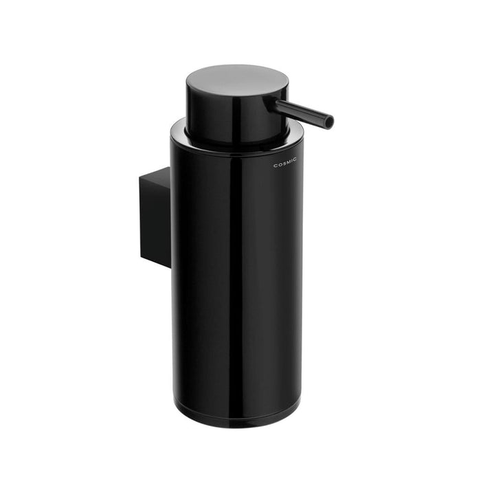 Black And White Soap Dispenser - Wall Mount - 7" Brass/Matt Black