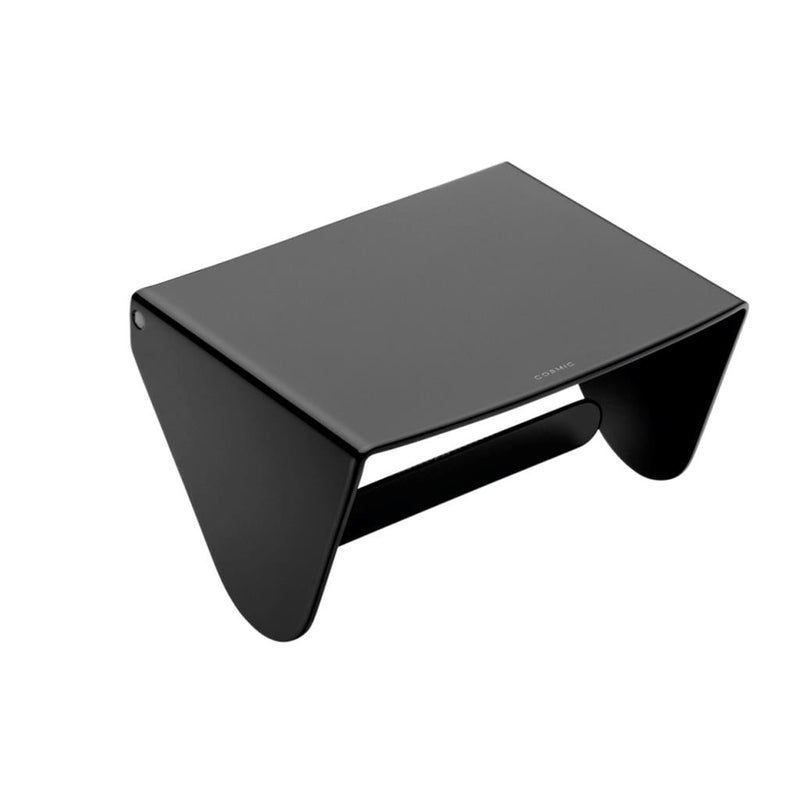 Black And White Toilet Paper Holder - Wall Mount - 4" Brass/Gloss Black