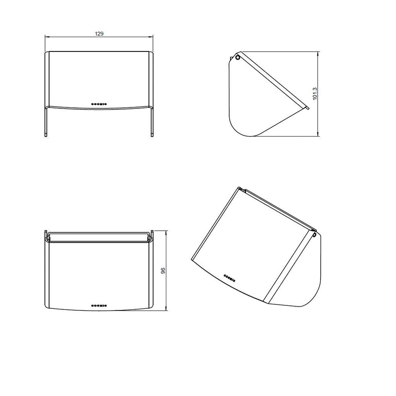 Black And White Toilet Paper Holder - Wall Mount - 4" Brass/Matt Black