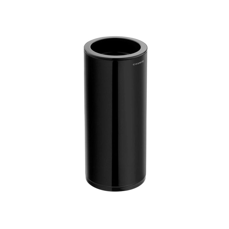 Black And White Toothbrush Holder - Free Standing - 6" Brass/Matt Black