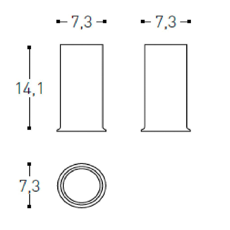 Geyser Toothbrush Holder - Free Standing - 6" Brass/White
