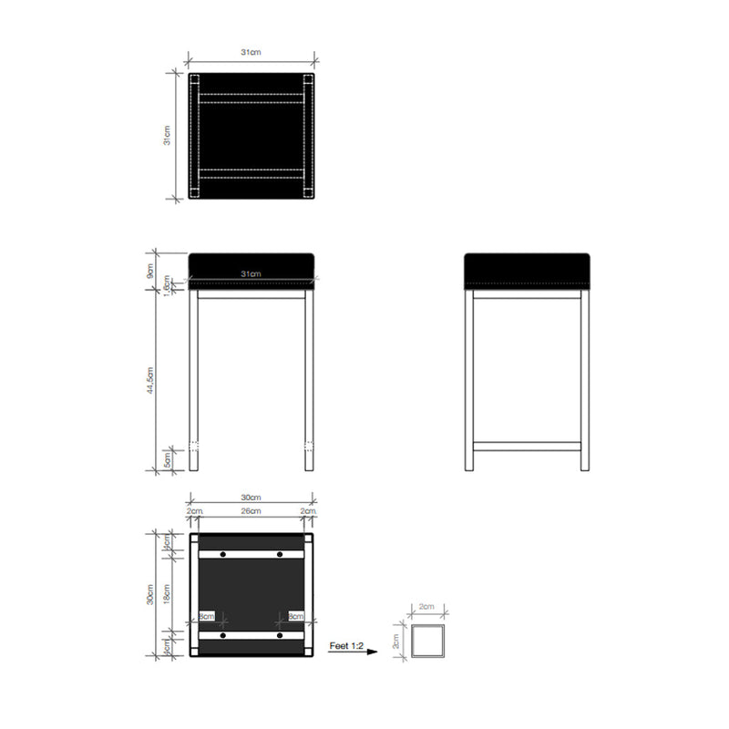 Classic Bathroom Seat - Free Standing - 22"