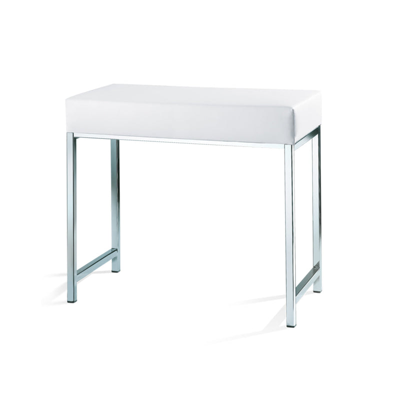 Universal Bathroom Seat - Free Standing - 21" Steel/Polished Chrome/White (Final Sale)