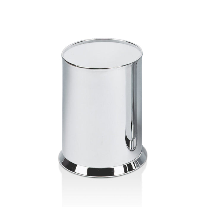 Bin 5 Lts Bathroom Trash Can - Free Standing - 7" Stainless Steel/Polished Chrome