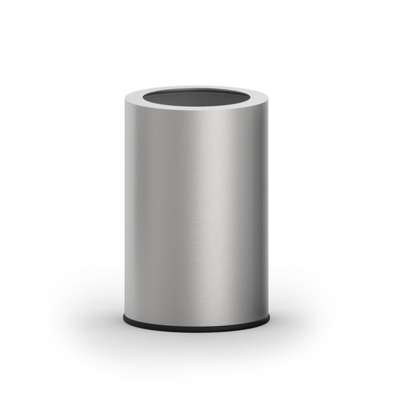Basic 10 Lts Bathroom Trash Can - Free Standing - 10" Stainless Steel/Matte Stainless Steel