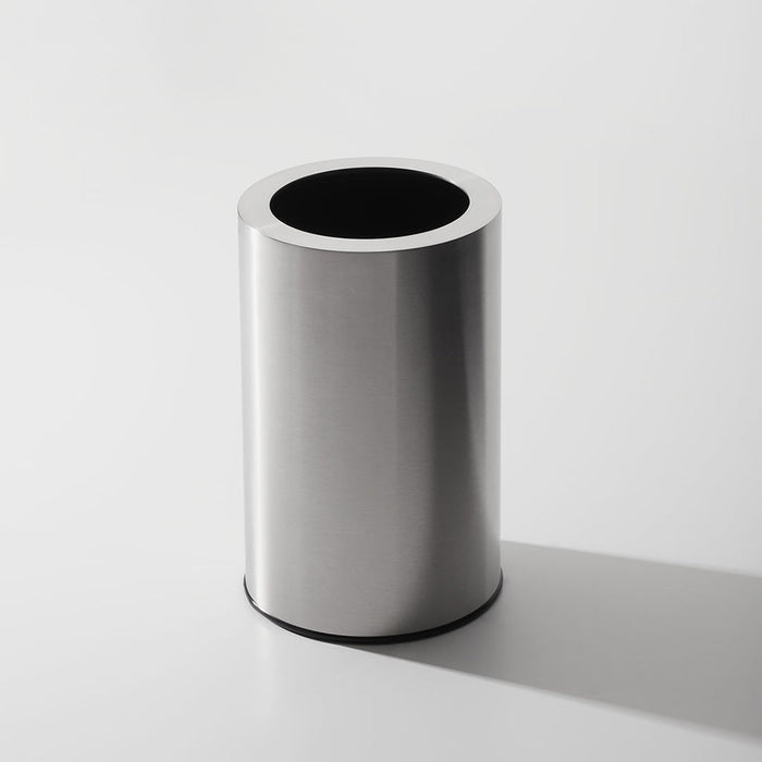 Basic 10 Lts Bathroom Trash Can - Free Standing - 10" Stainless Steel/Matte Stainless Steel