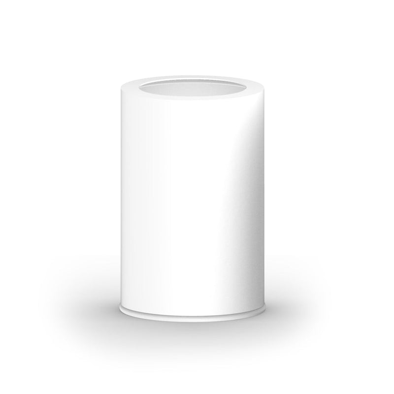 Basic 10 Lts Bathroom Trash Can - Free Standing - 10" Stainless Steel/Matt White