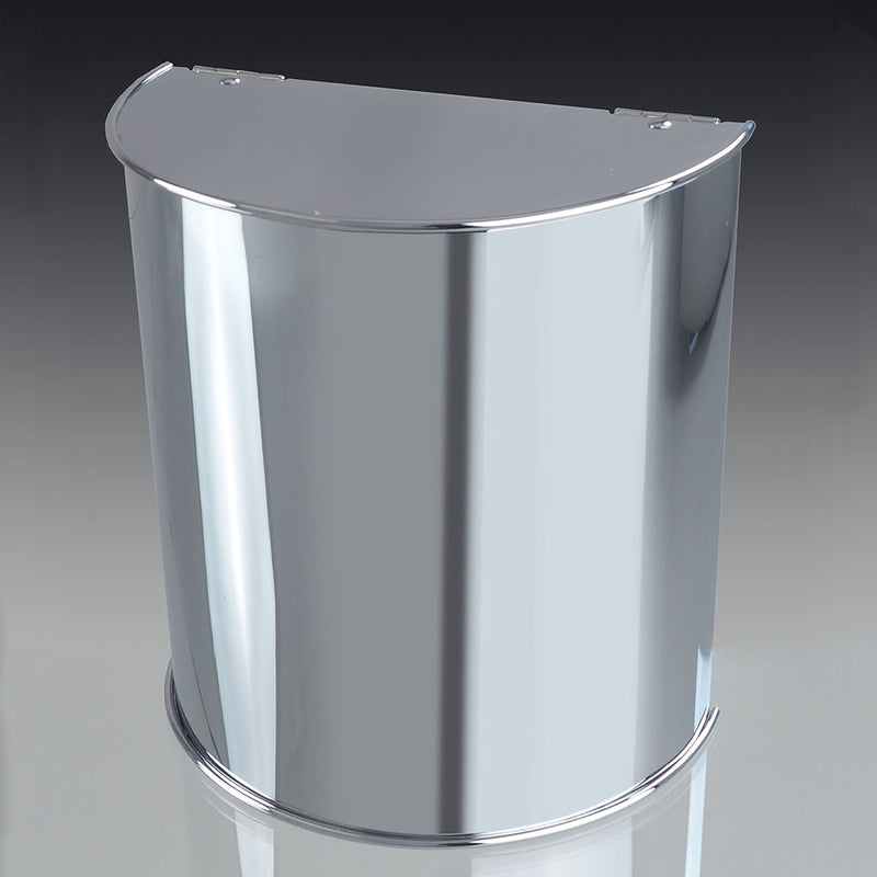Universal 4,2 Lts Bathroom Trash Can - Wall Mount - 10" Stainless Steel/Polished Chrome