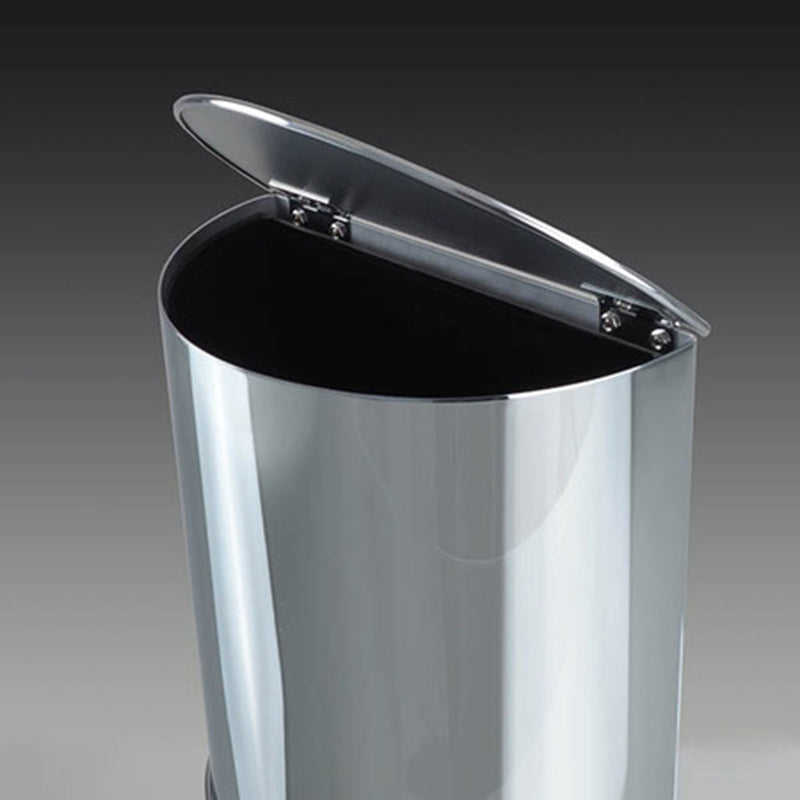 Universal 4,2 Lts Bathroom Trash Can - Wall Mount - 10" Stainless Steel/Polished Chrome