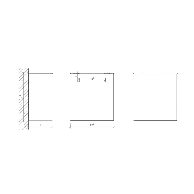 Universal 4,2 Lts Bathroom Trash Can - Wall Mount - 10" Stainless Steel/Polished Chrome