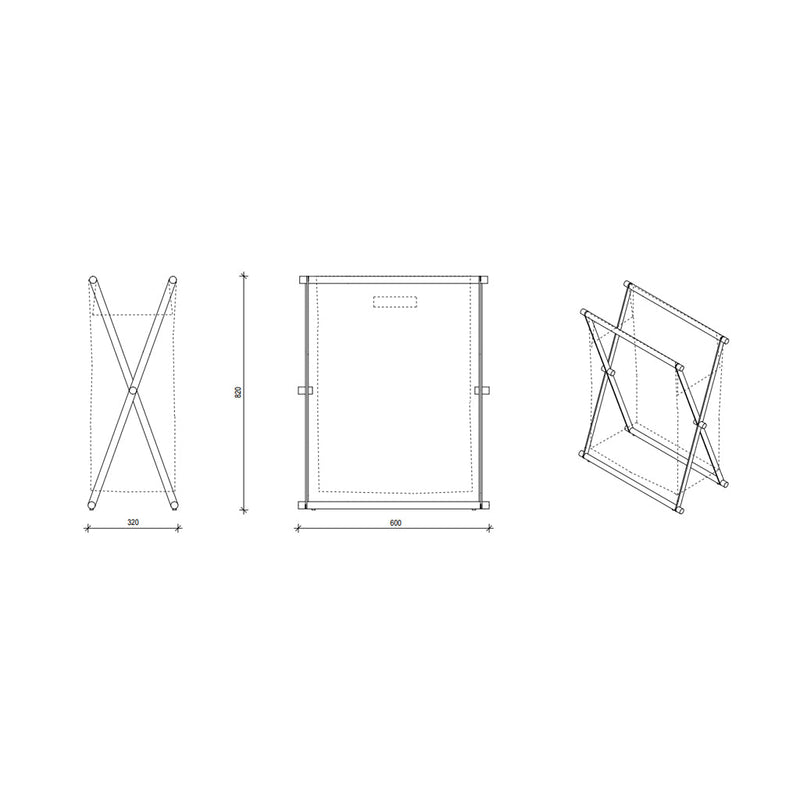 Cross 70 Lts Laundry Basket - Free Standing - 37"