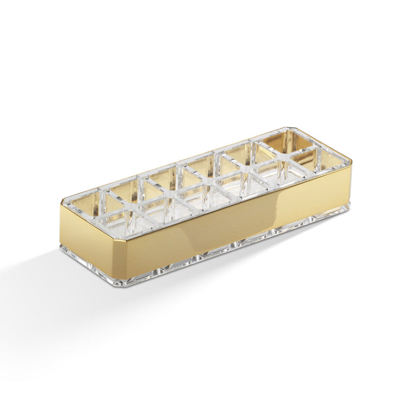 Universal Lipstick Holder - Free Standing - 7" Acrylic/Gold (Final Sale)