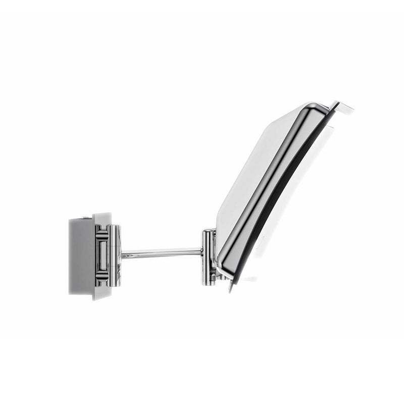 Universal 5X Led Touch Make-Up Mirror - Wall Mount - 8" Brass/Polished Chrome