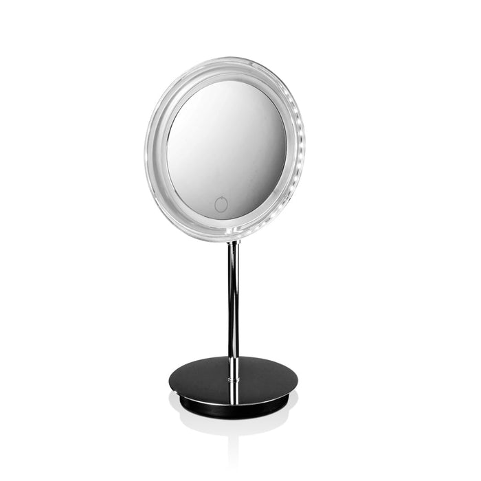 Universal 5X Led Touch Make-Up Mirror - Floor Standing - 6" Stainless Steel/Polished Chrome