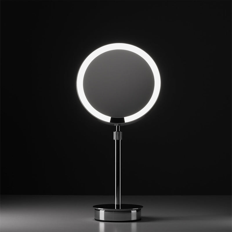 Round Just Look 5X Make-Up Mirror - Free Standing - 8" Abs/Polished Chrome