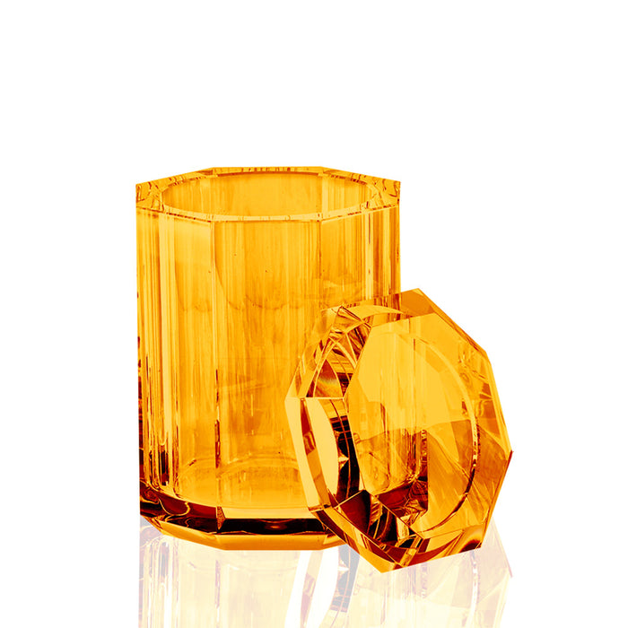 Kristall Multipurpose Box - Free Standing - 4" Glass/Amber