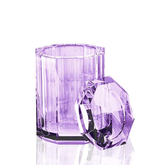 Kristall Multipurpose Box - Free Standing - 4" Glass/Violet