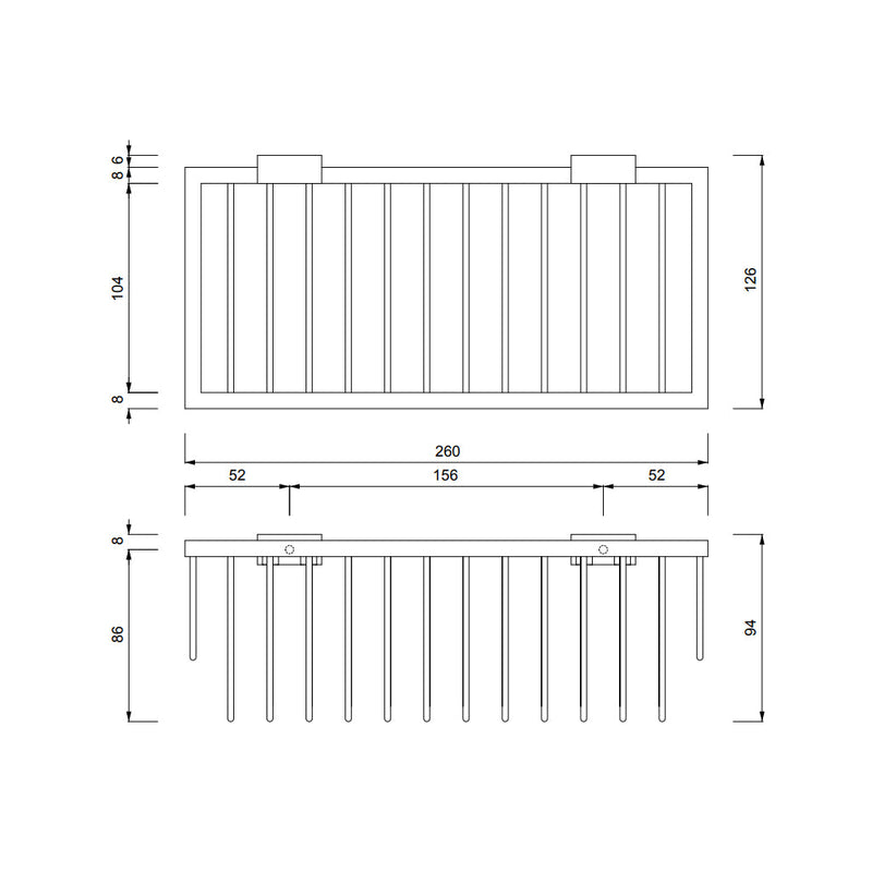Corner Shower Basket - Wall Mount - 10"