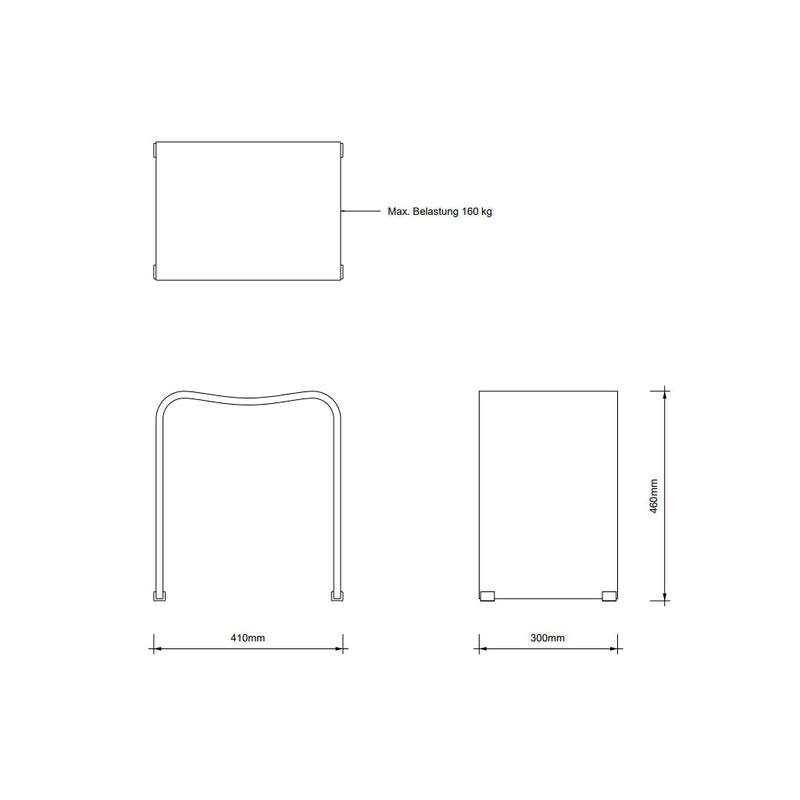 Universal Shower Seat - Square - Free Standing