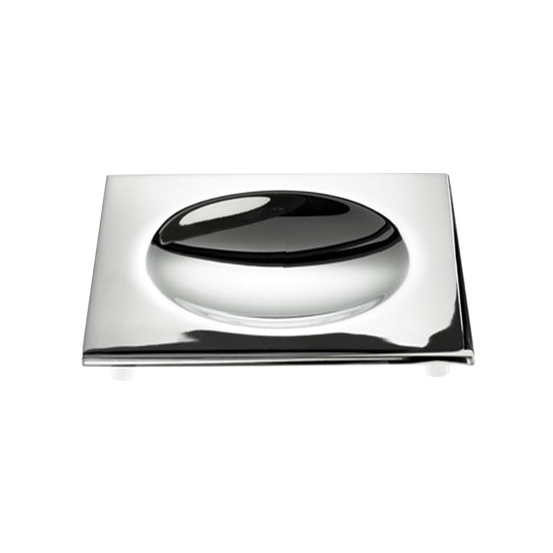 Cube Soap Dish - Free Standing - 1" Brass/Polished Chrome