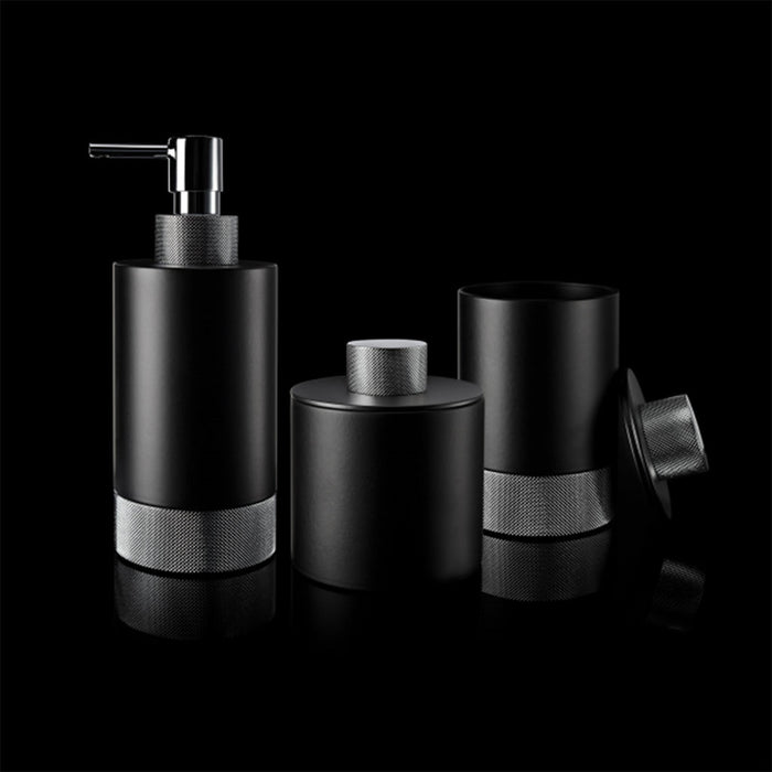 Club Soap Dispenser - Free Standing - 7" Brass/Matt Black/Chrome