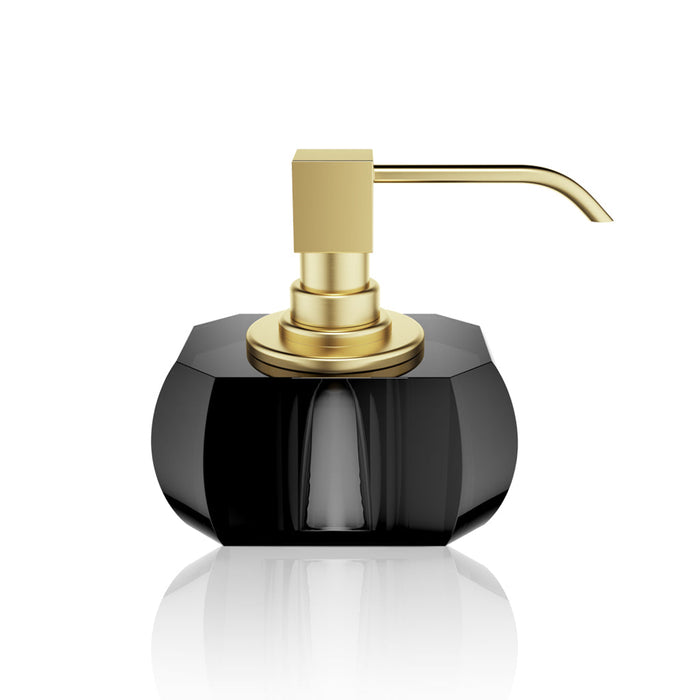 Kristall Soap Dispenser - Free Standing - 5" Brass/Glass/Anthracite/Matte Gold