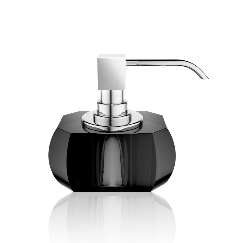 Kristall Soap Dispenser - Free Standing - 5" Brass/Glass/Anthracite/Polished Chrome