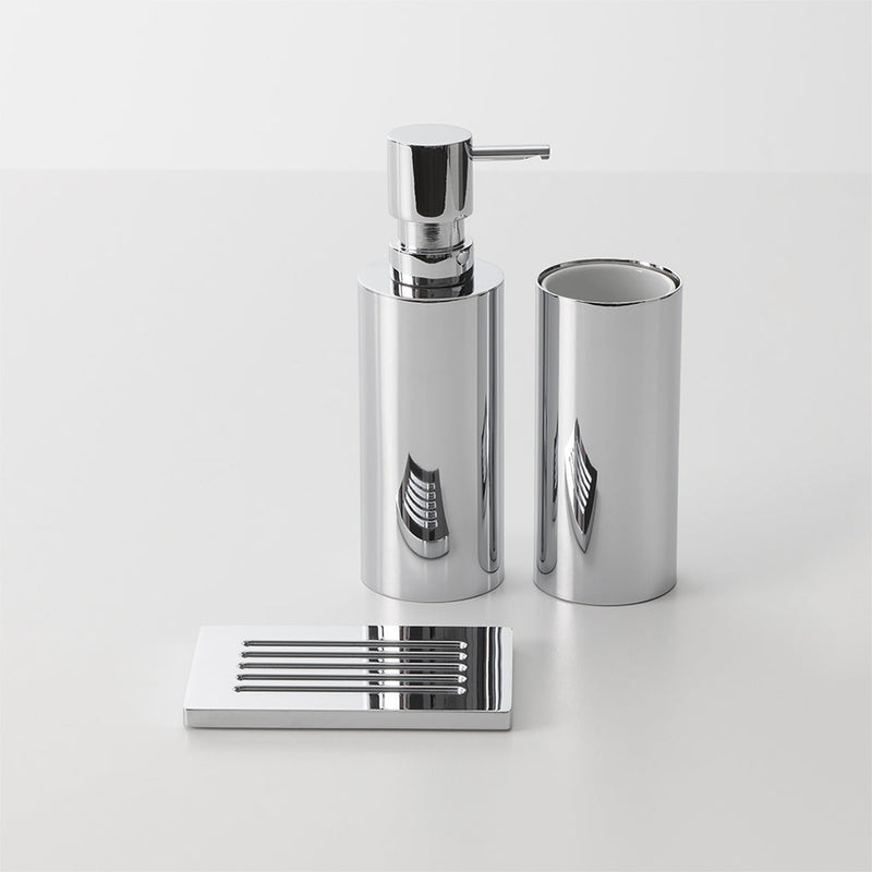 Mikado Soap Dispenser - Free Standing - 8" Brass/Polished Chrome