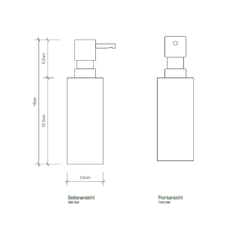 Mikado Soap Dispenser - Free Standing - 8" Brass/Polished Chrome